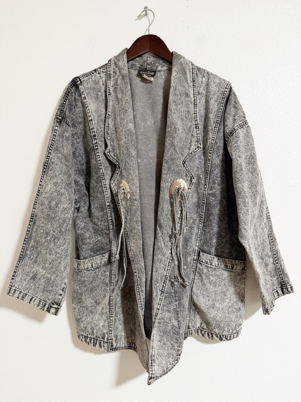 Vintage 80s Dakota Sport Concho Denim Jacket